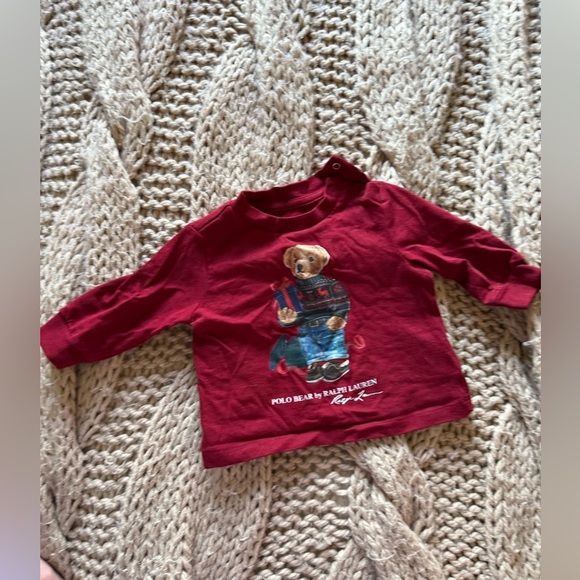 Ralph Lauren Infant Red Bear Graphic Shirt - Picture 2 of 3